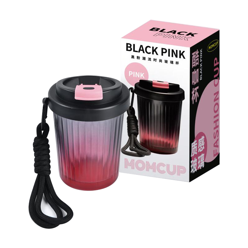 【太保形象品】MOM酷咖杯一件套420ml 甜酷黑粉6121