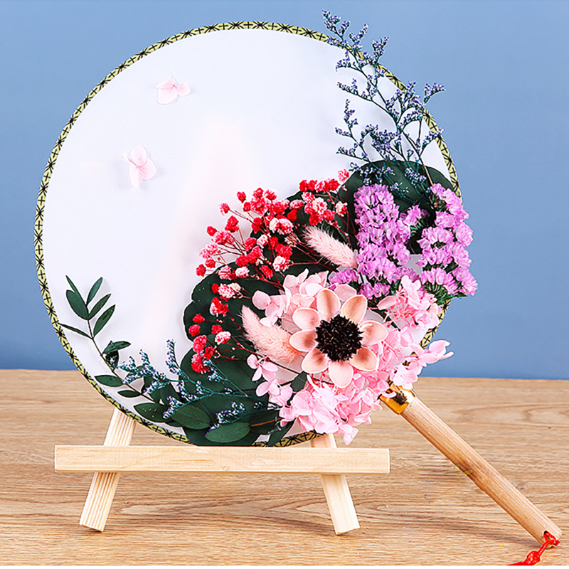 【太保形象品】【DIY团扇】永生花团扇