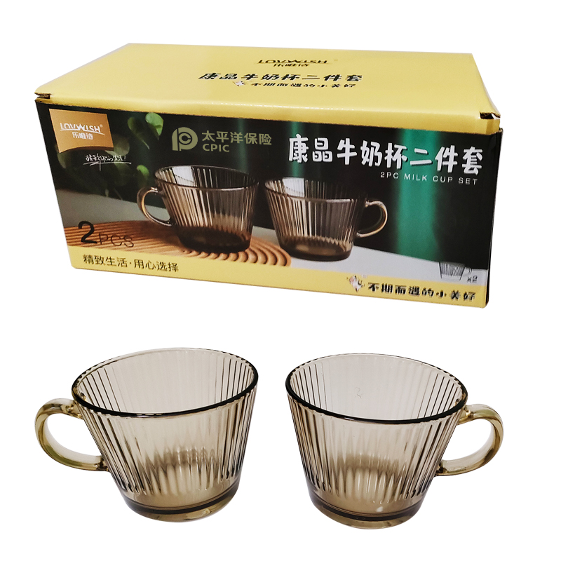 乐唯诗康晶牛奶杯二件套