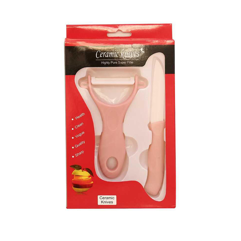 酷家 KUMAHOME 20*12.8*2.5cm 陶瓷刀两件套 粉色 计价单位:套