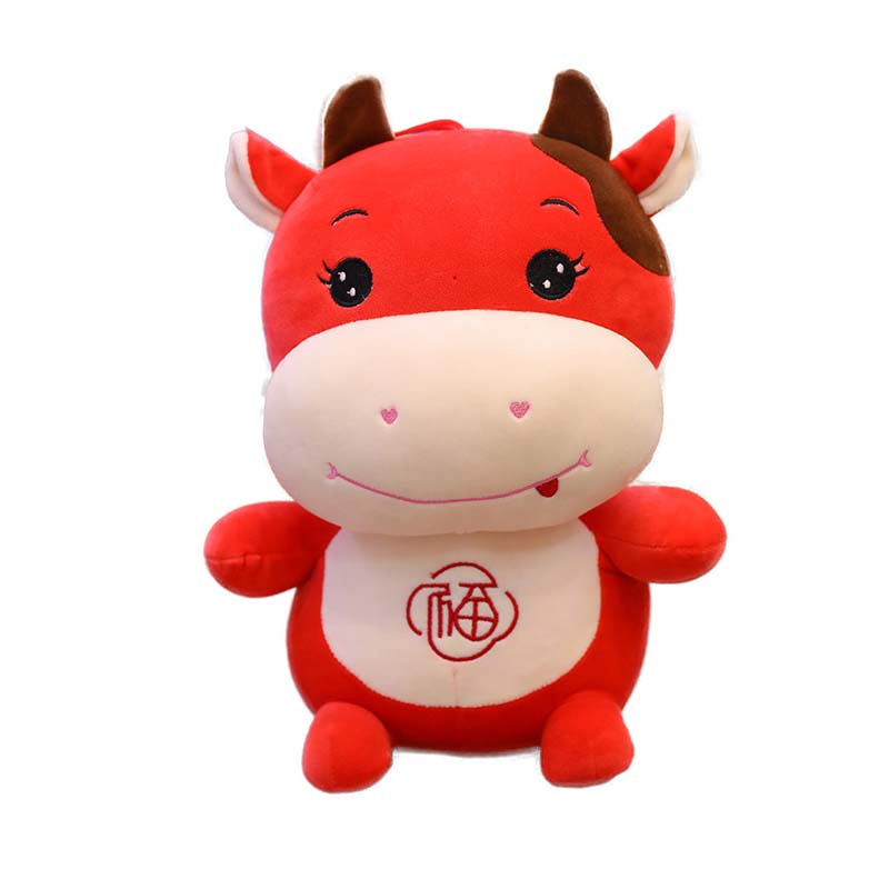 永康 30cm 福牛公仔摆件 红色 30cm 计价单位:个