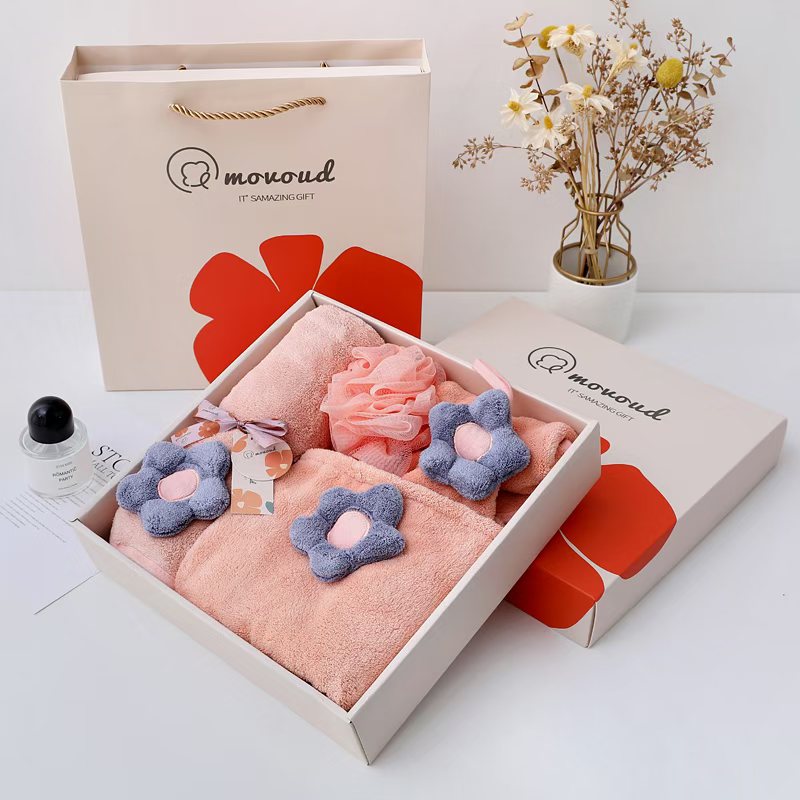 慕凡朵太阳花洗浴毛巾三件套