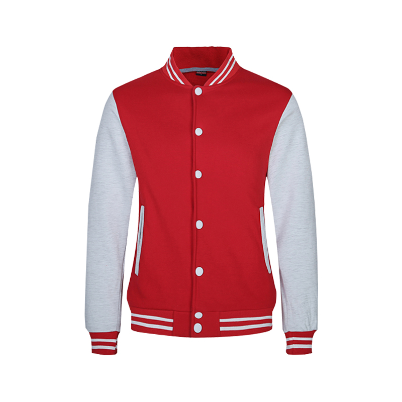 MUXUXI fh-2022 棒球服款拼色卫衣 红灰 m码 计价单位: 件