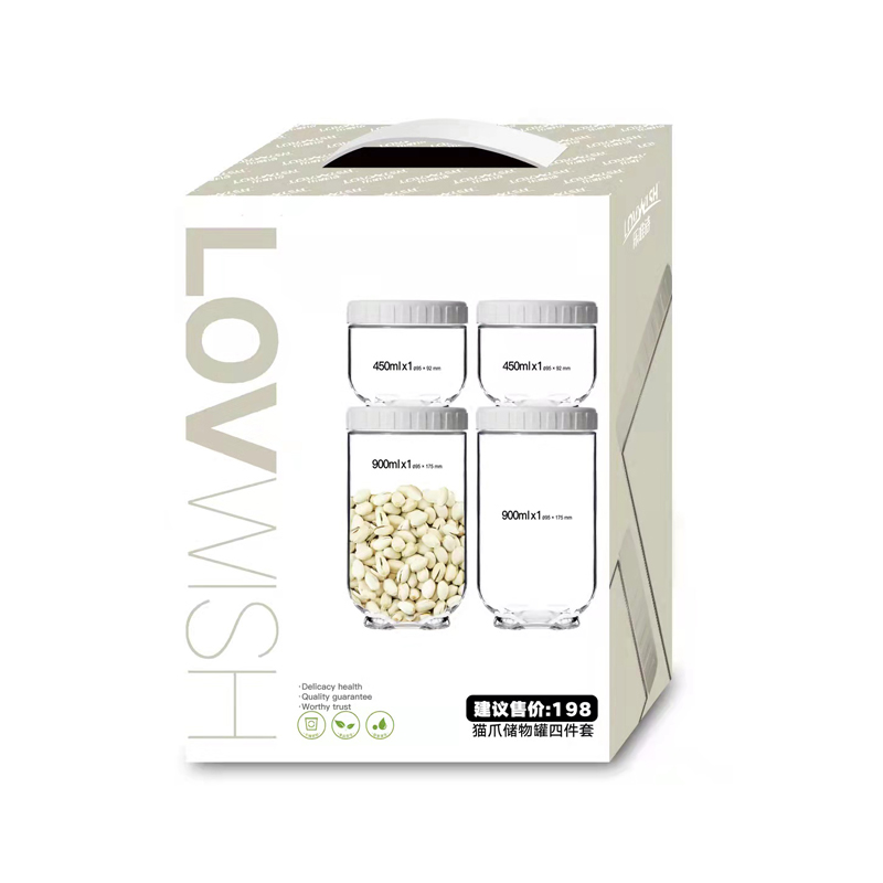 乐唯诗 MZG/L4 猫爪储物罐四件套 计价单位:套
