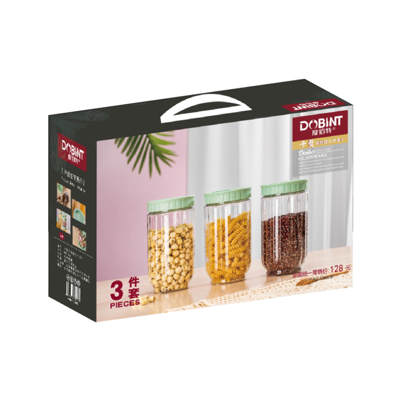 度佰特 KM-3A 卡曼储物罐3件套 800ml 计价单位:套