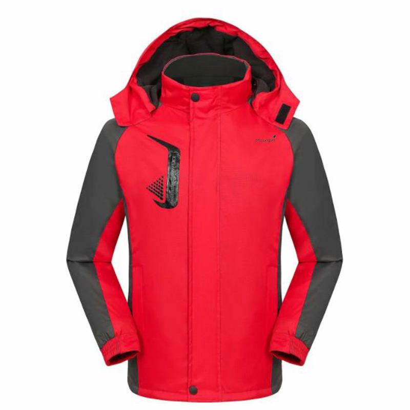 MUXUXI DDJ-CFY02 秋冬户外登山外套加绒保暖风衣 M码 红色 计价单位:件