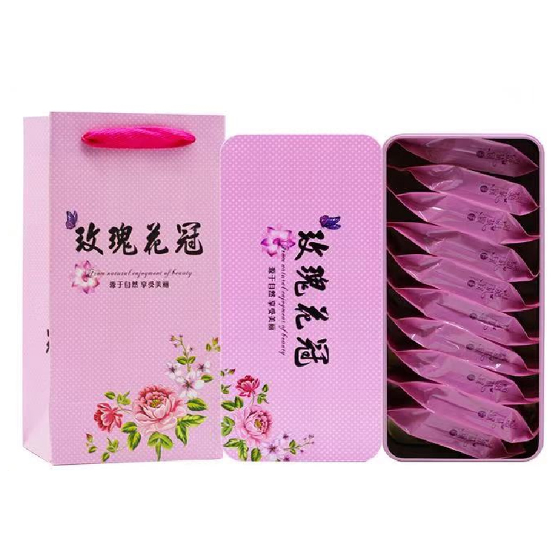 张小柔 ZXR-MG10 10朵玫瑰花冠铁盒装 计价单位:盒