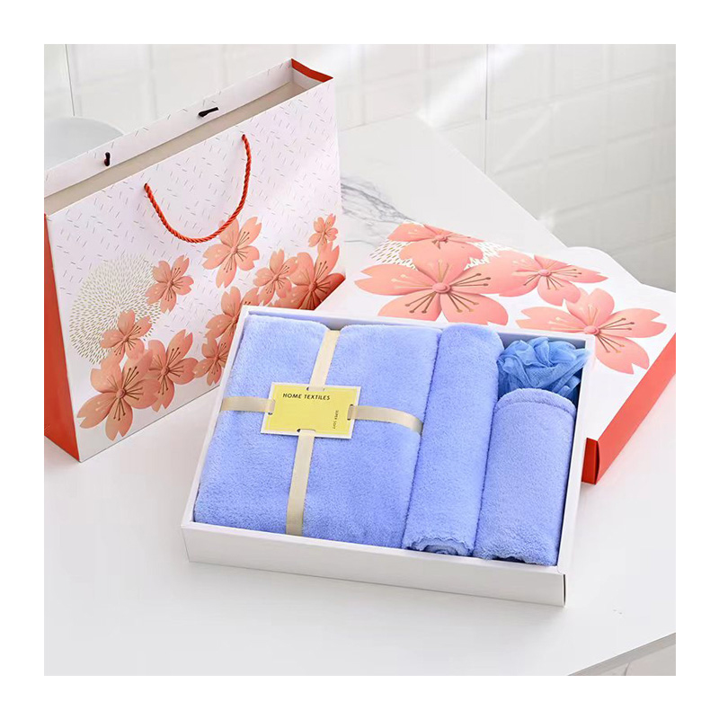 宇芝雅 Y-0803 珊瑚绒四件套 含毛巾+浴巾+干发帽+沐浴球 计价单位:套