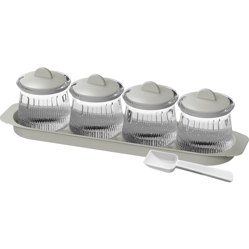 乐唯诗 NERVISHI 280ml 乐妙调味罐五件套 纳户蓝 玛瑙灰 计价单位:套