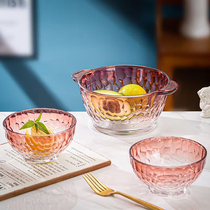 可美瑞特 YTBWDC/L3 水晶碗冰纹多彩三件套 计价单位:套