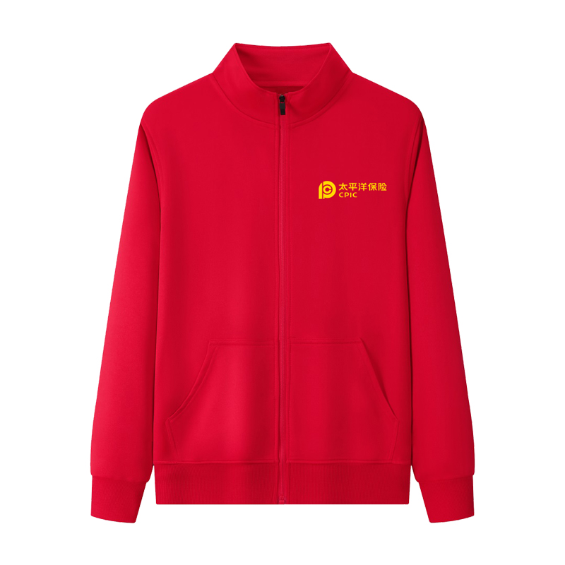 代可佳服饰 DKJIAFUSHI DJ-B2416 薄款毛圈立领红卫衣 红色 计价单位:件