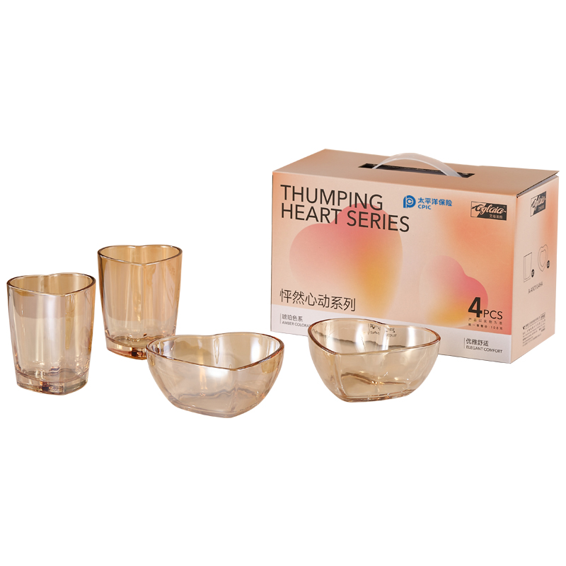 艾格莱雅 AGLAIA A-L4HA 太保怦然心动系列杯碗餐具4件套 计价单位:套