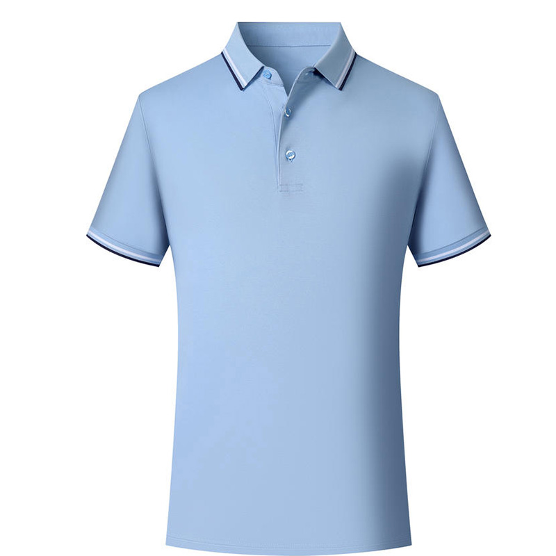 MUXUXI DJ-F32 高端桑蚕丝翻领短袖 浅蓝色 计价单位:件