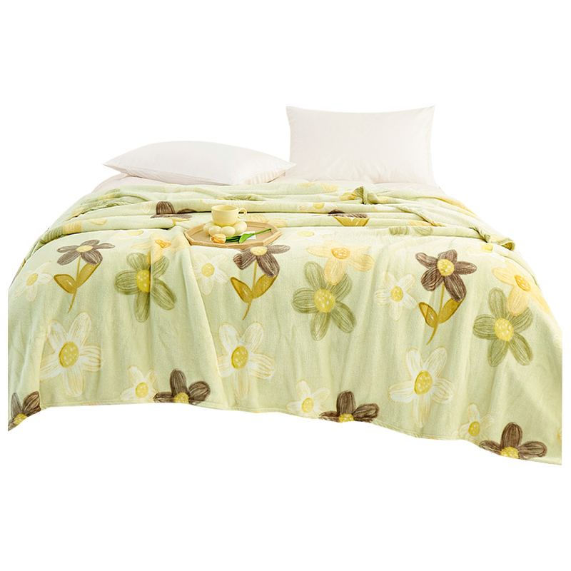 约克罗兰（YEKEROLAN）绵柔温感毯 舒适加厚绒毛毯 四季通用午睡毯活性印花盖毯