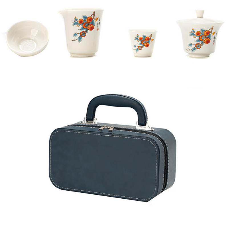 瓷语花香 734 柿柿如意旅行茶具套装 计价单位:套