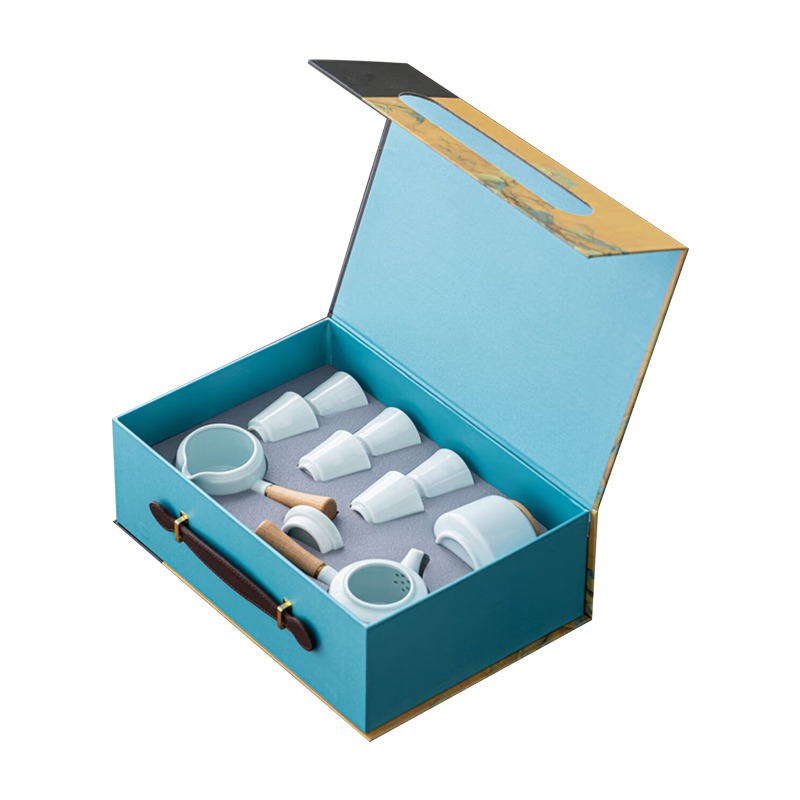 瓷语花香 A-703 千里江山青瓷侧把壶茶具套装 计价单位:套